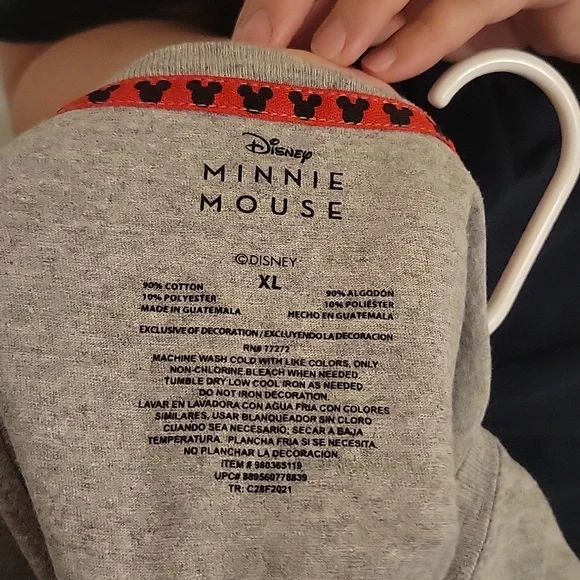 New Girls Disney Minnie Mouse T shirt. Gray background. Size Girls XL (10/12). - Picture 5 of 5